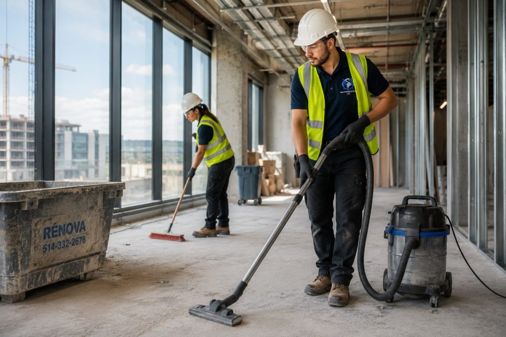 Nettoyage après construction